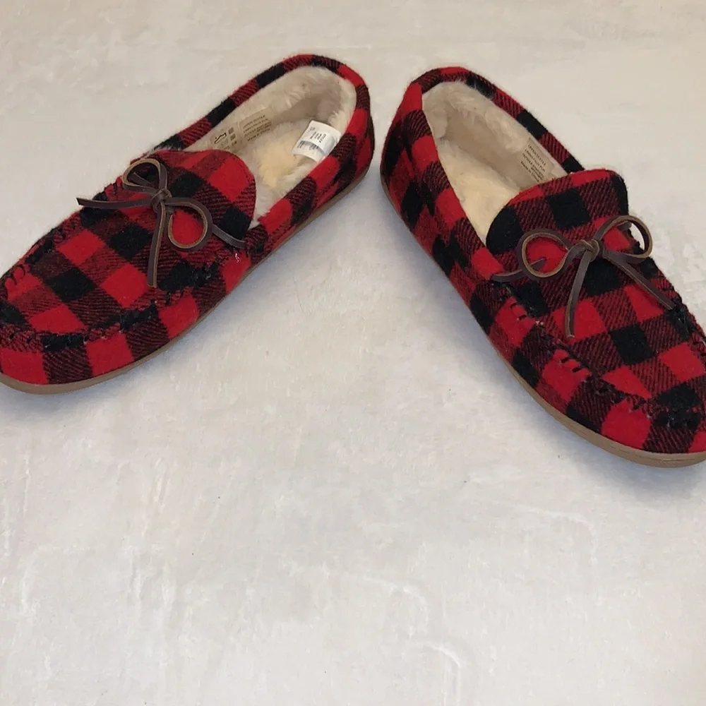 J. Crew Buffalo Plaid House Shoes Size 11